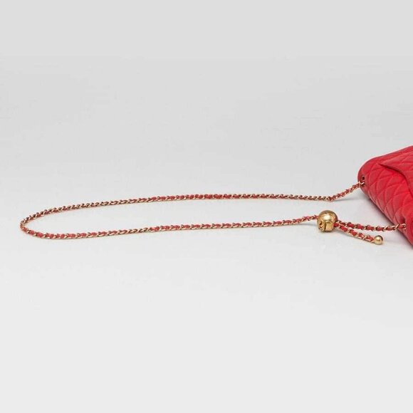 Chanel Red Quilted Lambskin Leather Pearl Crush Rectangular Mini Flap Bag - Picture 7 of 10